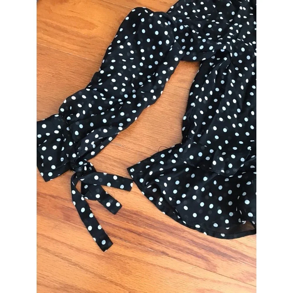 Polka Dot Chiffon Shirt - Picture 3 of 5